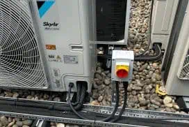 Newly installed air conditioning system at Puttshack White City venue