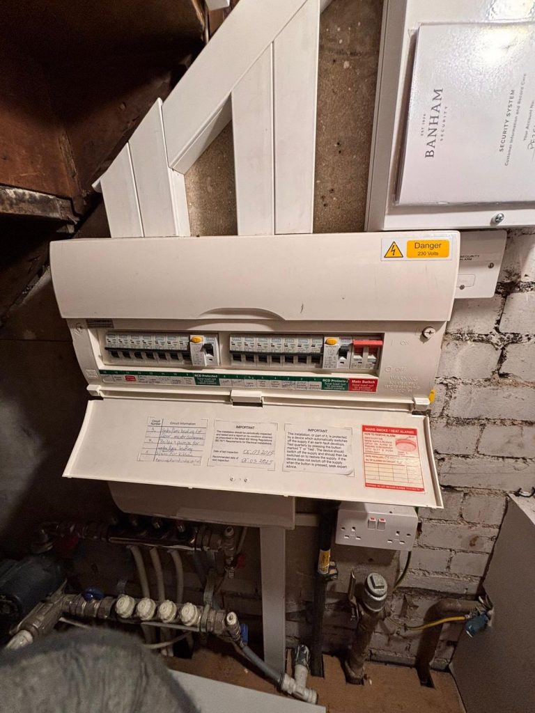 Remedial electrical work completed in Islington property