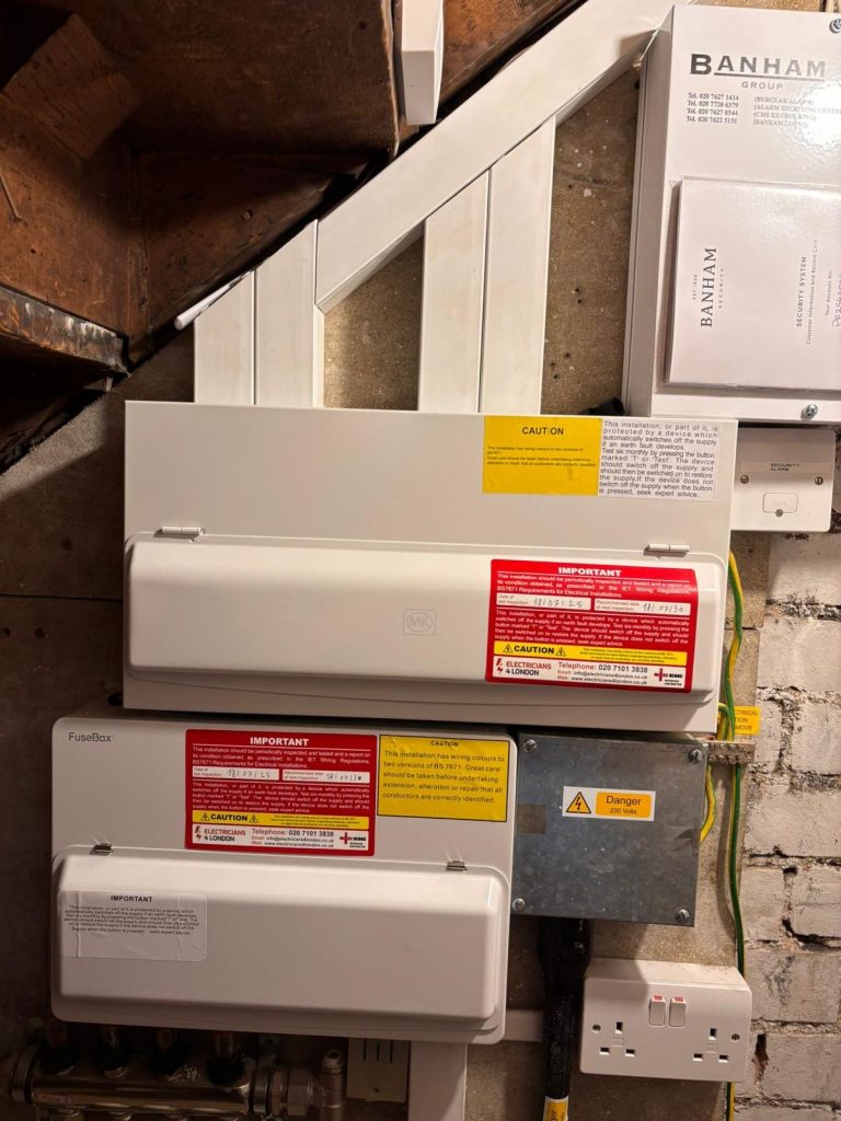 Post-EICR compliance works by professional electricians in London