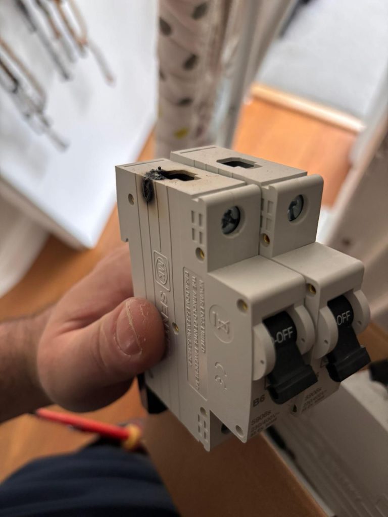 Completed LED downlight installation in Hampstead Heath living room