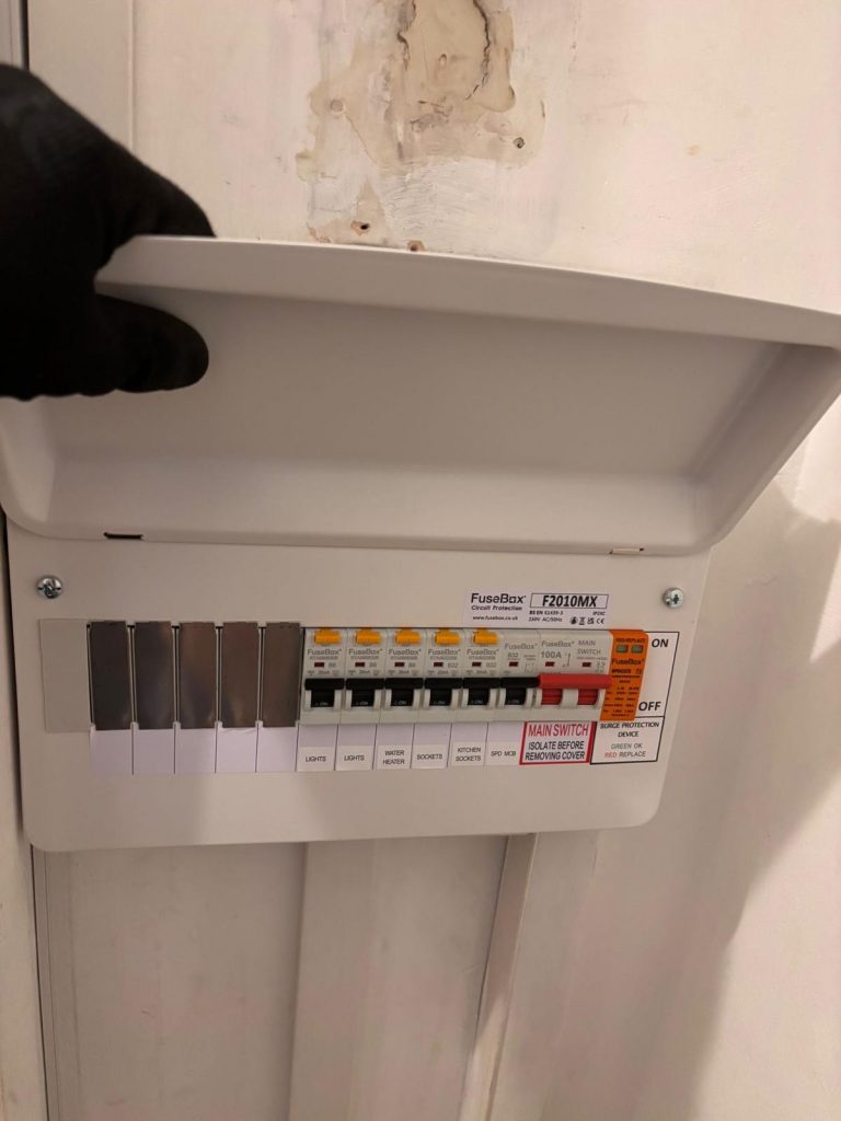 NICEIC approved electrician upgrading consumer unit in London home