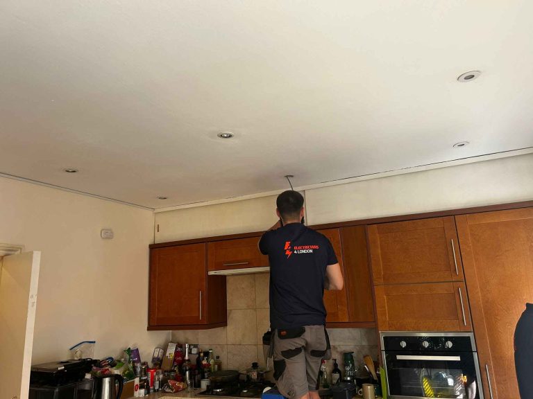 Fire-rated downlights installed following EICR in Soho
